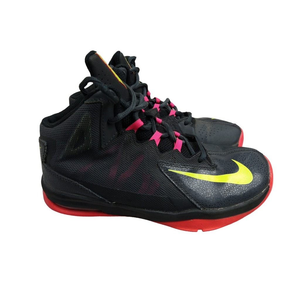 Nike Air Max Stutter Step 2 Basketball Shoes Boys 5Y Black Pink Volt 653653-004
